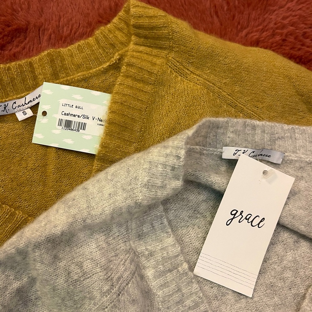 NWT Grace Cashmere and Silk Sweaters